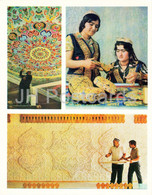 Dushanbe - Tajik Gifted Masters - At The Embroidery Goods Factory - Folk Costumes - 1974 - Tajikistan USSR - Unused - Tagikistan