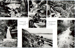 Twannbachschlucht - Gorges De Douanne - Waterfall - Multiview - 308 - Old Postcard - Switzerland - Unused - Douanne-Daucher