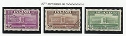 ISLANDE 1938 N° 168 à 170 - Other & Unclassified