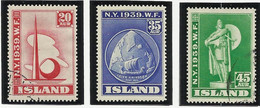 ISLANDE 1939 N° 182 à 184 - Other & Unclassified
