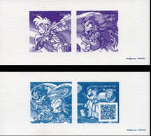 FRANCE 2016 COMICS SET OF 2 DIE CARDS PROOF MNH - Essais, Non-émis & Vignettes Expérimentales