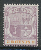 MAURITIUS 1897, Coat Of Arms 2 C Dull Purple And Orange Superb M/M Mounted Mint (SG 128) - Maurice (...-1967)