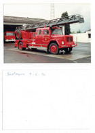 Bastogne    Service D'incendie   PHOTO 09/06/1990   POMPIERS BRANDWEER   DEUTZ - Bastenaken