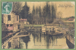 CPA Vue Rare - ESSONNE - ATHIS SUR ORGE - MOULIN DU CHATEAU - Petite Animation - édition A. Desnoé Tabac"Aux Marroniers" - Athis Mons