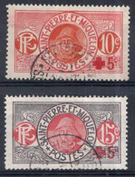 St Pierre Et Miquelon Timbres-poste N°105 & 106 Oblitéré TB Cote : 8€00 - Gebruikt