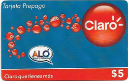 El Salvador - Claro  - Alo Facil Y Rapido, Red Circles, GSM Refill 5$ Used - Salvador