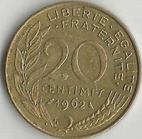 Pièce De Monnaie 20 Centimes Marianne 1962 - 20 Centimes