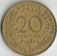 Pièce De Monnaie 20 Centimes Marianne 1964 - 20 Centimes