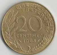 Pièce De Monnaie 20 Centimes Marianne 1983 - 20 Centimes