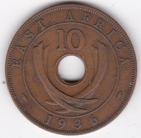 East Africa 10 Cents 1936 , Edward VIII, En Bronze , KM# 24 - Colonia Britannica