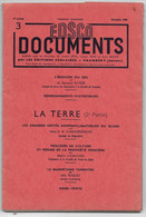 EDSCO DOCUMENTS -LA TERRE (2ème Partie) 4e Année-Pochette N°3 Oct.1958--support Enseignants- Les Editions Scolaires - Lesekarten