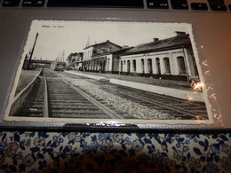 Cpa Piéton La Gare - Train - Chapelle-lez-Herlaimont