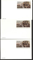 UX90 UPSS S107 3 Postal Cards VARIANTS OF FLUORESCENCE 1981 - 1981-00