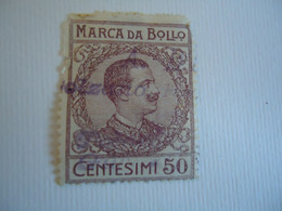 MARCA DA BOLLO   ITALY  USED STAMPS    KINGS   WITH POSTMARK - Autres & Non Classés