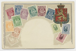 NORGE  CARTE COULEURS GAUFFREE - Briefe U. Dokumente