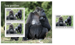 Burundi  2022 Gorillas. (1001) OFFICIAL ISSUE - Gorilla's