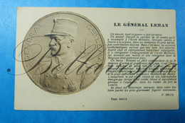 Lt. Generaal Géneral Leman  1914-1918 Medaillon  Edit F.Hecq  Sculpteur G.Devreese - Personen