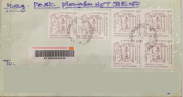 INDIA 2020 150th Birth Anniversary Of Mahatma Gandhi 6 Stamps Franked On Registered Speed Post Cover - Other & Unclassified