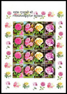 India 2007 Fragrance Of ROSES Complete Se-tenant Sheetlet, MNH - Autres & Non Classés