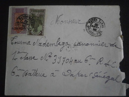 HAULTE VOLTA LETTRE COURRIER ENVELOPPE 49 9 TENKODOGO COLONIE FRANCAISE FRENCH COLONY DAKAR SENEGAL - Covers & Documents