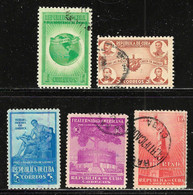 CUBA  1942 SCOTT 368-372 USED $1.50 - Oblitérés