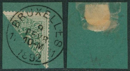 Taxe - TX1 à Moitié Sur Fragment Obl Simple Cercle "Bruxelles 11" - Stamps