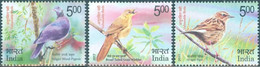 India 2017 Vulnerable Birds Endangered Animal Species Pigeon Complete 3v SET MNH As Per Scan - Other & Unclassified