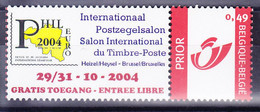 BELGIQUE, TIMBRE PERSONNALISE, PHILEURO 2004 ** MNH. DUO STAMP.   (4BD40) - Altri & Non Classificati