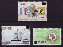 Zaire 1991 - Oblitéré - Drapeaux - Tourisme - Poste - Michel Nr. 1053 1056 1058 (kin138) - Gebruikt