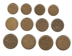 103/ France : 4 X 10 Centimes Guiraud - 4 X 20 Centimes Guiraud - 4 X 50 Centimes Guiraud (toutes Différentes) - 50 Centimes