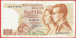 Belgique - Billet De 50 Francs - Beaudoin Ier & Fabiola - 16 Mai 1966 - P139 - Autres & Non Classés