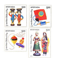 India 2010 Children's Day 4v Set Of Rs.5.00 Stamps MNH - Other & Unclassified