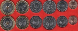 Mauritania Set Of 6 Coins: 1/5 - 20 Ouguiya 2017-2018 UNC - Mauritania