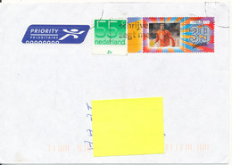 Netherlands Cover Sent To Denmark 30-8-2004 Topic Stamp SOCCER FOOTBALL The Flap On The Backside Of The Cover Is Missing - Covers & Documents