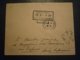 SAINT PIERRE MIQUELON LETTRE COURRIER ENVELOPPE CACHET PERLE GOUVERNEMENT PP PAIEMENT NUMERAIRE TREPORT SEINE INFERIEURE - Lettres & Documents