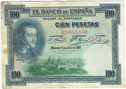 Espagne - Billet De 100 Pesetas - Felipe II - 1er Juillet 1925 - P69c - 100 Peseten