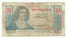 Billet , GUADELOUPE .10 FRANCS COLBERT CAISSE CENTRALE FRANCE D'OUTRE MER - Sonstige & Ohne Zuordnung