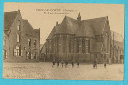 * Ruddervoorde (Oostkamp) * (Uitg Declercq Calliauw) Marktplaats, Kerk, Gemeentehuis, église, Animée, Old - Oostkamp