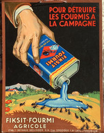 FIKSIT FOURMI MARSEILLE  Publicité Cartonné~1930  (ants Agriculture Lithograph Poster Paperboard Signs Advertisement - Pappschilder