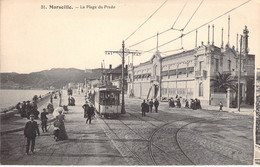 CPA France - Marseille - La Plage Du Prado - Tram Du Palace Casino - Chemin De Fer - Animée - M. Olivier Edit. - Castellane, Prado, Menpenti, Rouet