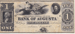 BILLETE DE ESTADOS UNIDOS DE 1 DÓLLAR DEL AÑO 1850 (BANKNOTE) BANK OF AUGUSTA - Billetes De Estados Unidos (1862-1923)