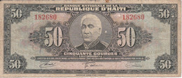 BILLETE DE HAITI DE 50 GOURDES DEL AÑO 1919 (BANK NOTE) - Haiti