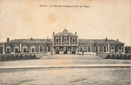 CPA Gare - Laval - La Gare Des Chemins De Fer De L'ouest - Franchise Militaire - Gares - Sans Trains