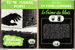 C1  William O FARRELL Tu Ne Tueras Point EO 1950 Thin Edge Of Violence  Port Inclus France - Livre Plastic - La Tour De Londres