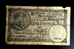 A7  BELGIQUE    BILLETS DU MONDE   BELGIUM  BANKNOTES  5 FRANCS 1938 - [ 9] Colecciones