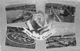 CPA UNE ROSE DE GENEVE - Edition JAEGER Genève - Souvenir De...