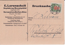 1930 - MEMEL / LITUANIE ! - CP COMMERCIALE De SILUTE => NEUKIRCH (ALLEMAGNE) - Cartas & Documentos