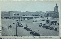 Blankenberge Het Station En De Kerk - Blankenberge