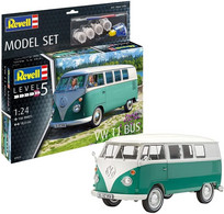 Revell - VW Volkswagen T1 BUS Combi + Peintures + Colle Maquette Kit Plastique Réf. 67675 Neuf NBO 1/24 - Autos