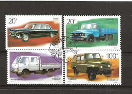China 1996   Domestic Automotive Industry, Cars, Trucks Mi 2728 - 2731 Cancelled(o) - Used Stamps